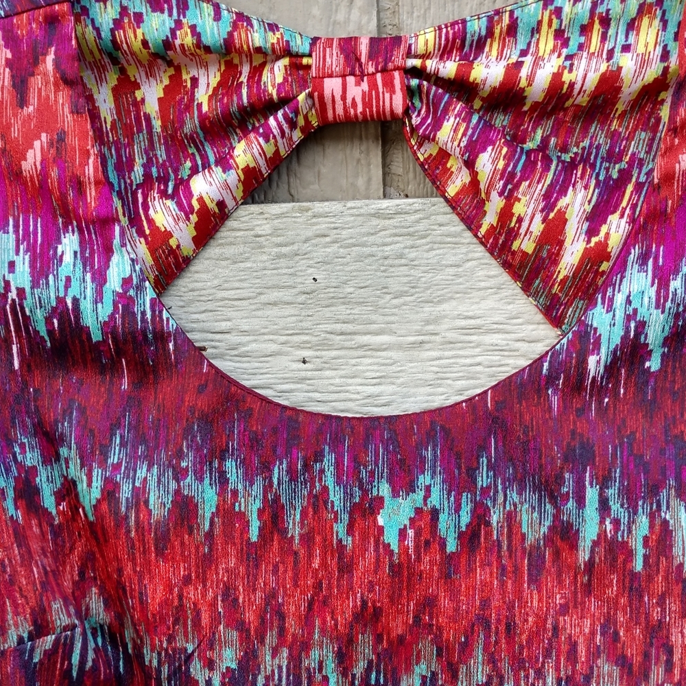 Lily Rose, multi-colored 3/4 length sleeve tunic - Picture 2 of 7